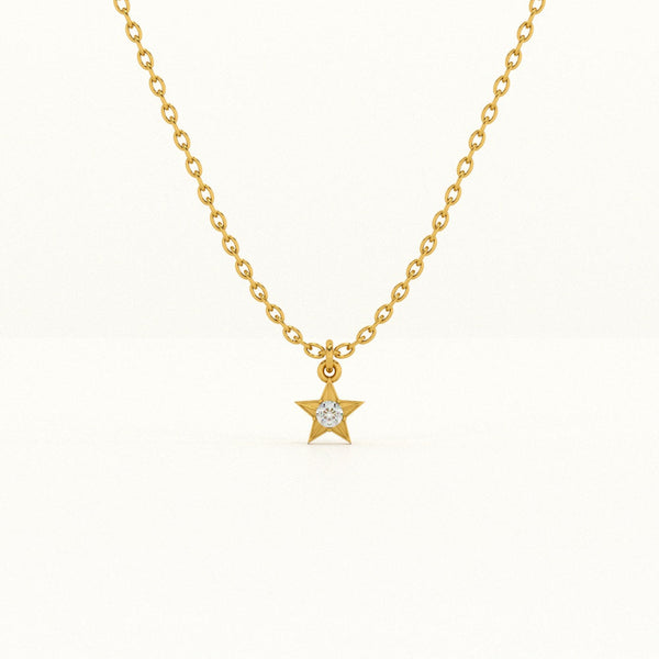Small Star Charm 925 Sterling Silver Necklace