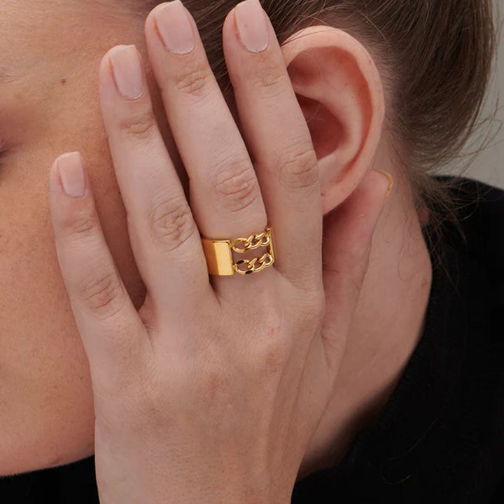 Shop Go Bold Ring- 18k Gold Plated Palmonas-1