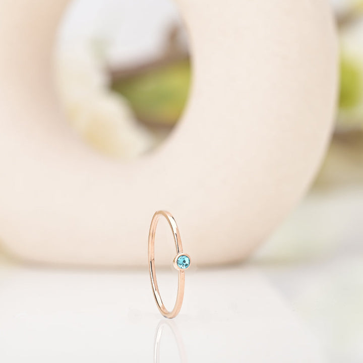 Shop Cute Birthstone Ring | 18k Rose Gold Plated Palmonas-1