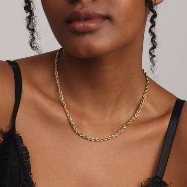 Shop Rope Chain Necklace- 18k Gold Plated Palmonas-1