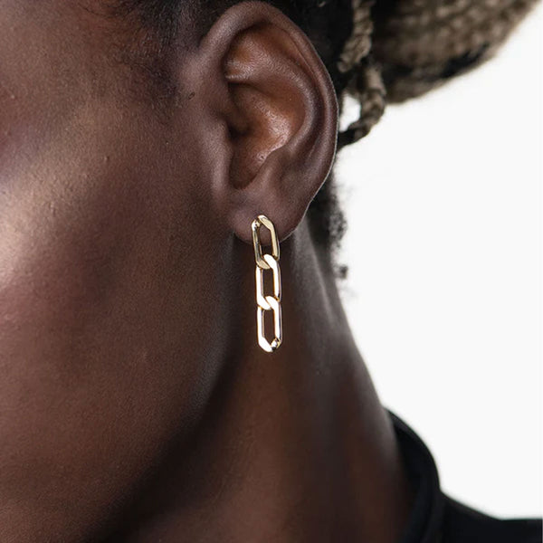 Shop Madeline Chain Link Earrings- 18k Gold Plated Palmonas-1