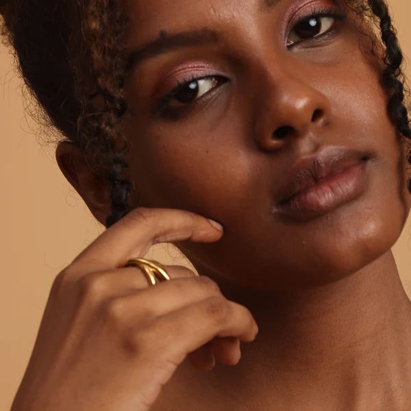 Shop CHUNKY ARTSY RING | 18K Gold Plated Palmonas-1