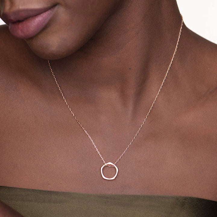 Shop Mini Molten Necklace- 18k Rose Gold Plated Palmonas-1
