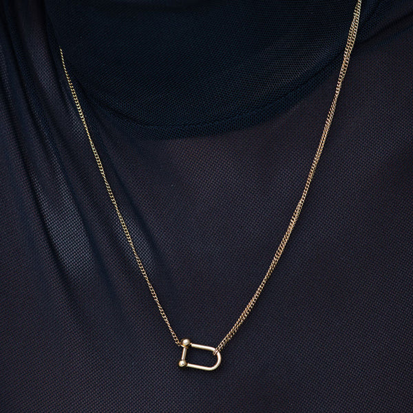 Shop U Shape Necklace- 18k Gold Plated Palmonas-1
