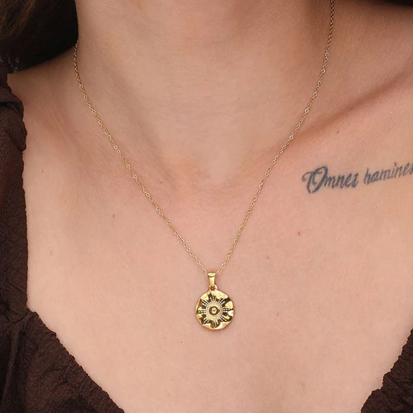 Shop Sun Shine Necklace- 18k Gold Plated Palmonas-1