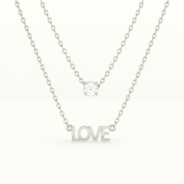 Layered Love 925 Sterling Silver Necklace