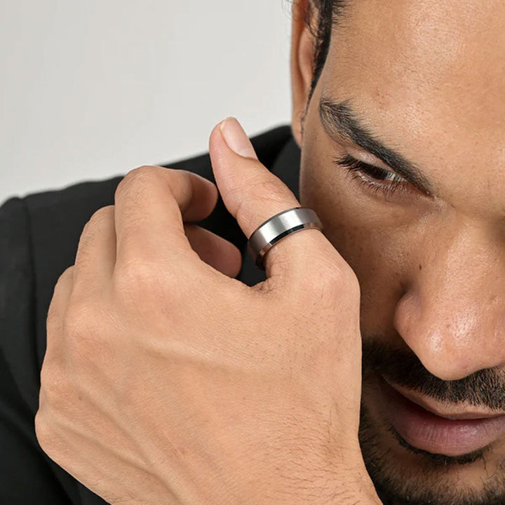 Shop Wesley Band Men's Ring Big- Tungsten Palmonas-4