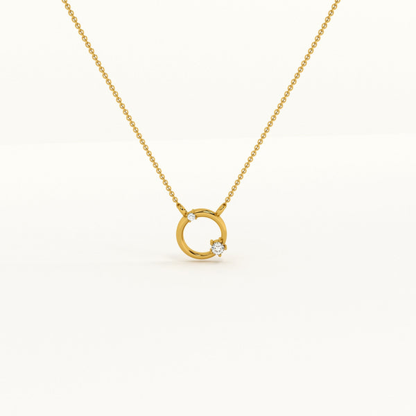 Enclosed Gem 0.04 Carat Lab Grown Diamond Necklace