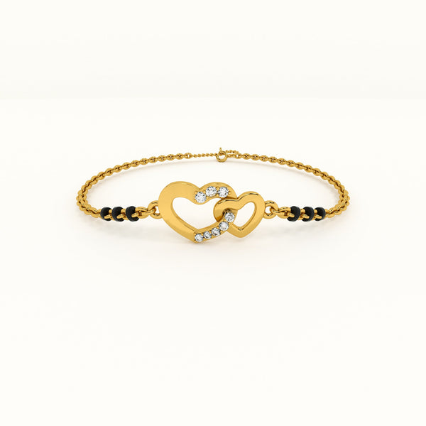 Cupid's Tiny 925 Sterling Silver Mangalsutra Bracelet | BIS Hallmarked | 18k Gold Vermeil