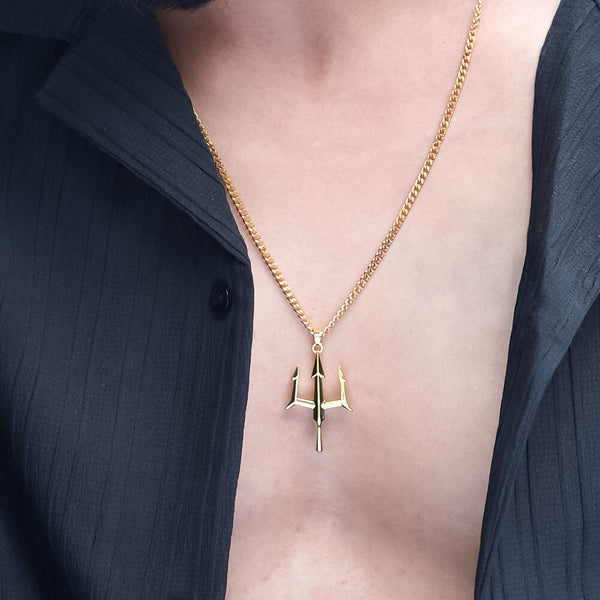 Golden Trident Necklace from Palmonas