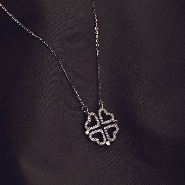 Shop Clover Heart Necklace- 925 Silver Palmonas-1