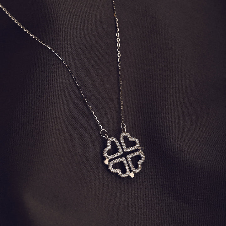 Shop Clover Heart Necklace- 925 Silver Palmonas-1