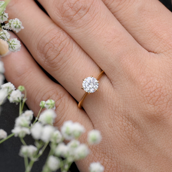 Shop Celestial Solitaire Diamond Ring | 18K Gold Vermeil Palmonas-1