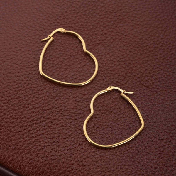 Golden Heart Hoops from Palmonas