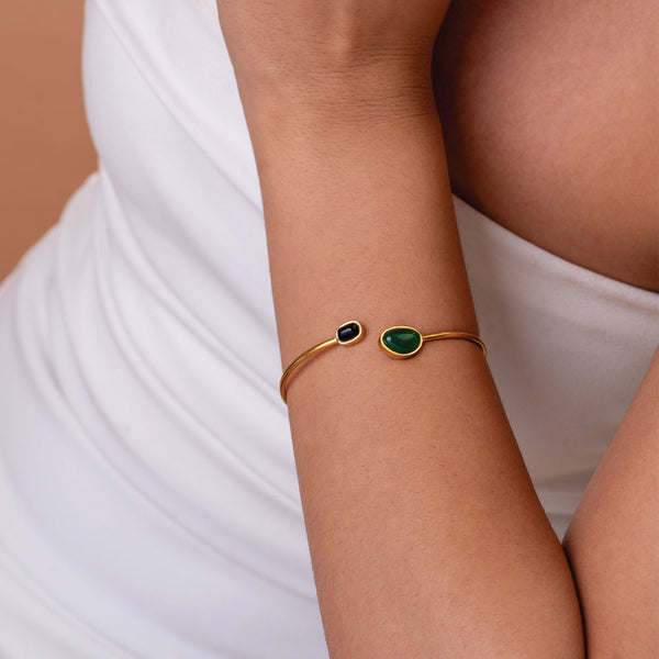 Shop Agate Stone Cuff Bangle Bracelet Palmonas-1