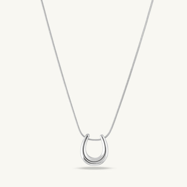 Minimal U Shaped Silver Necklace