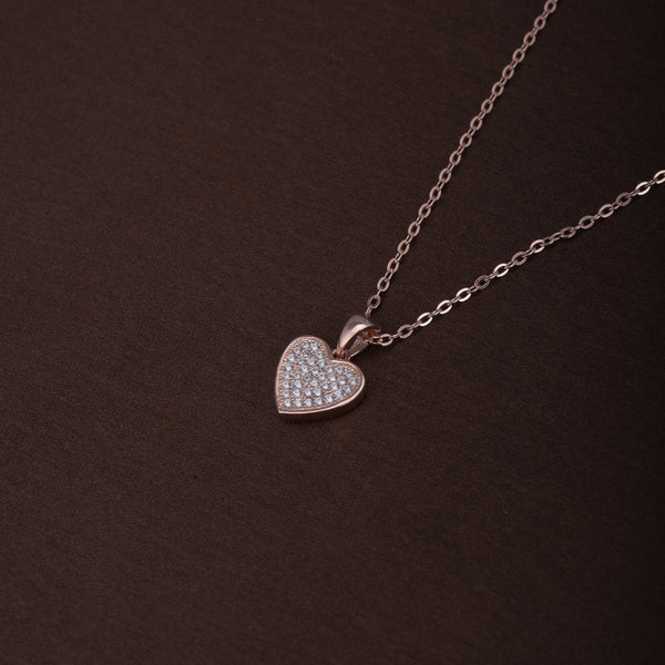 Starlit Heart Necklace | Rose Gold
