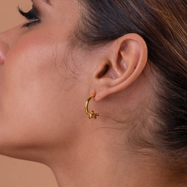 Shop Half Hoop Knot Earrings Palmonas-1