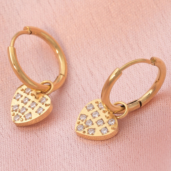 Shop Glittering Heart Hoop Earrings Palmonas-1