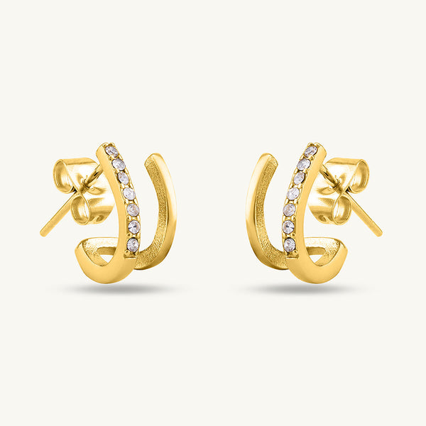 Crystal Curve Earrings