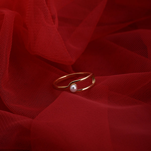 Shop Stella Pearl Ring- 18k Gold Plated Palmonas-1