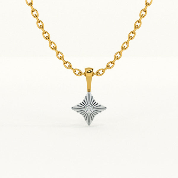 Stellar Bloom 0.03 Carat Lab-Grown Diamond Pendant Without Chain