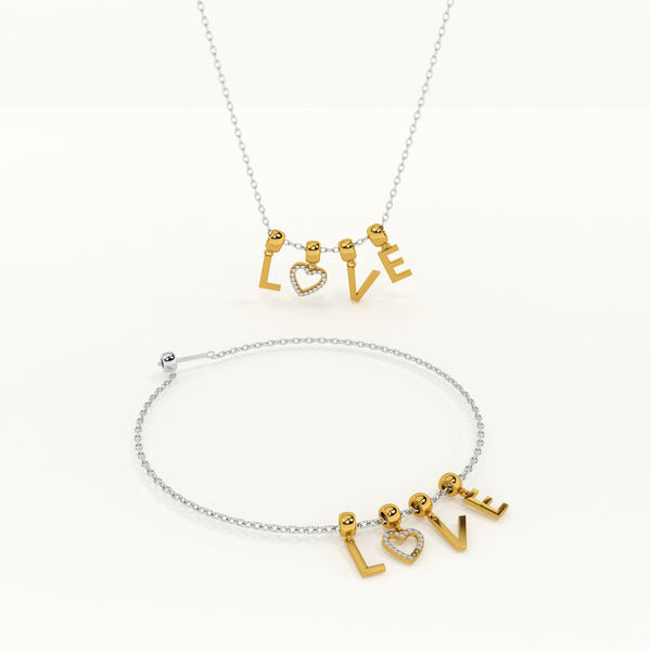 Love Gold Jewelry Set