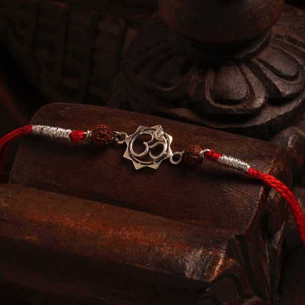 Omrise 0.01 Carat Lab-Grown Diamond 925 Silver Rakhi