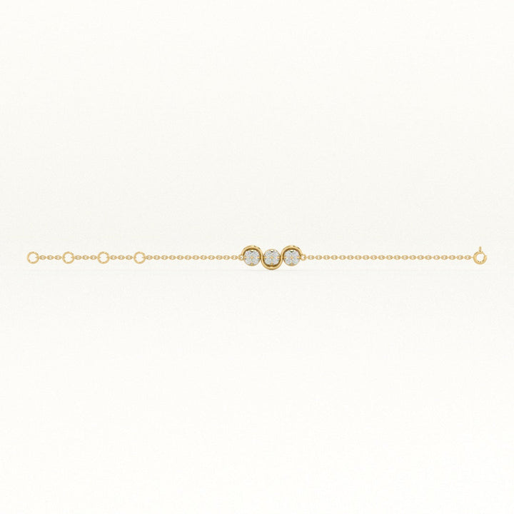 Luna Trio 9KT 0.16 Carat Lab-Grown Diamond Bracelet-4