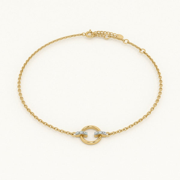 Halo Harmony 9KT 0.03 Carat Lab-Grown Diamond Bracelet-1