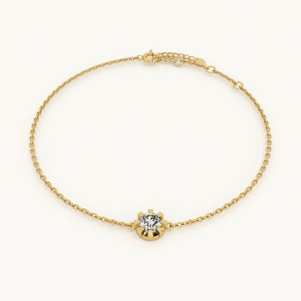Serein Chain 9KT 0.17 Carat Lab-Grown Diamond Bracelet-1