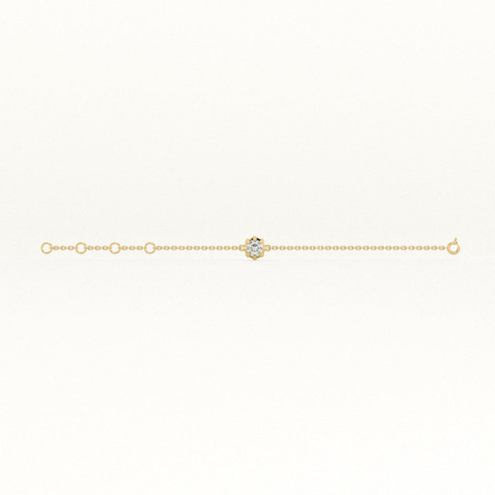 Serein Chain 9KT 0.17 Carat Lab-Grown Diamond Bracelet-4