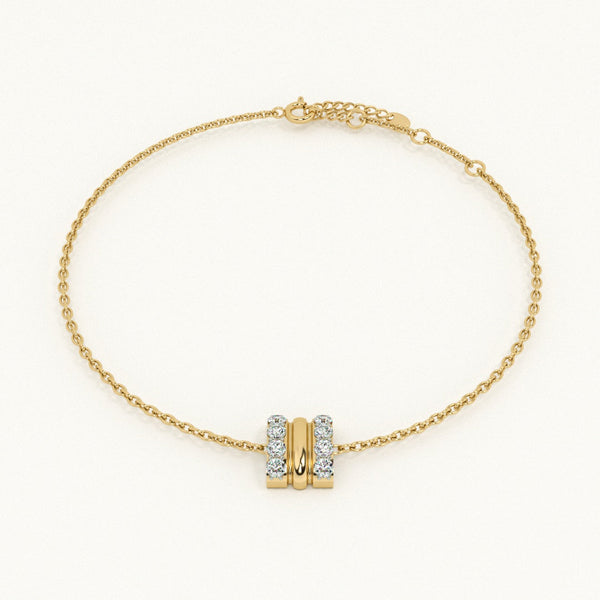 Stripe Luster 9KT 0.12 Carat Lab-Grown Diamond Bracelet-1