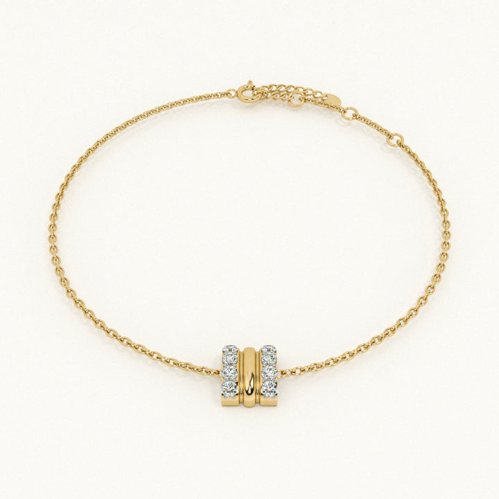 Stripe Luster 9KT 0.12 Carat Lab-Grown Diamond Bracelet-1