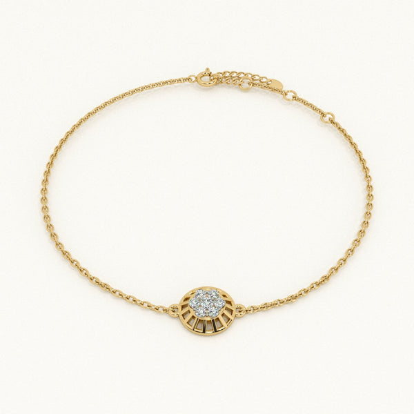 Niva Halo 9KT 0.1 Carat Lab-Grown Diamond Bracelet