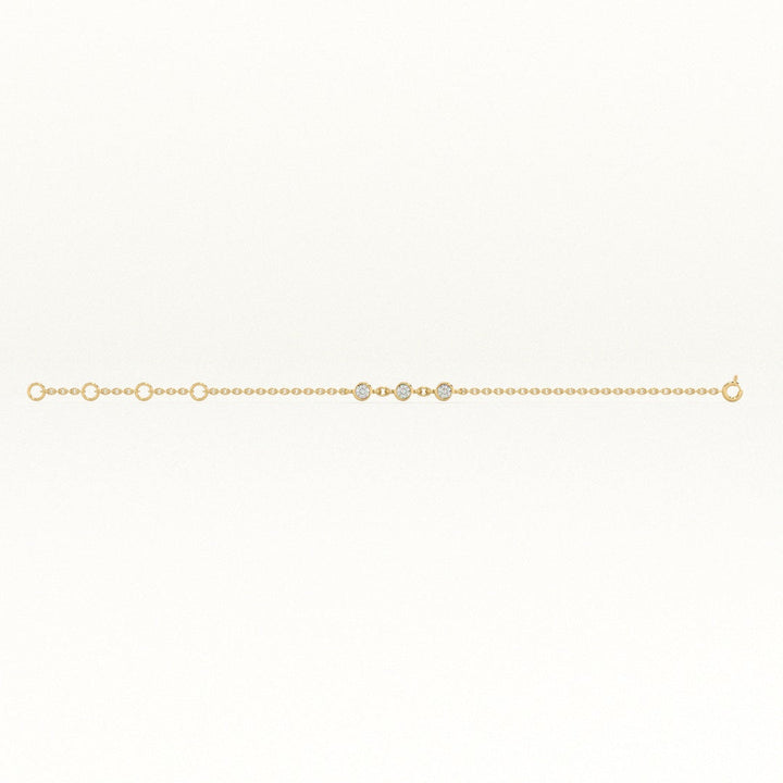 Orbit Petal 9KT 0.11 Carat Lab-Grown Diamond Bracelet-5