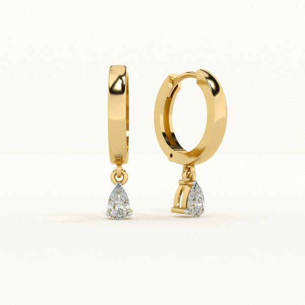 Charm Drop 0.37 Carat 9KT Lab-Grown Diamond Hoops