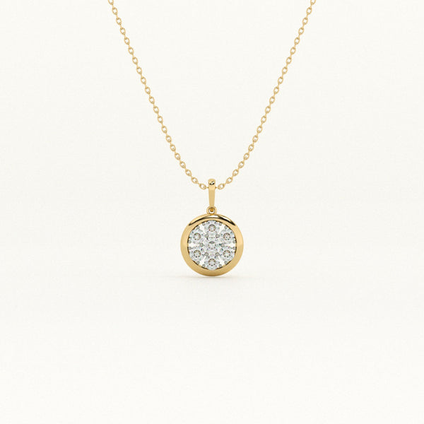 Ethereal Bloom 9KT 0.16 Carat Lab-Grown Diamond Necklace-1