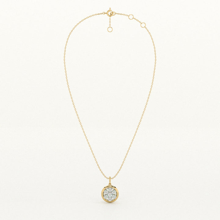 Ethereal Bloom 9KT 0.16 Carat Lab-Grown Diamond Necklace-2