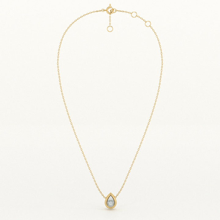 Tear of Light 9KT 0.03 Carat Lab-Grown Diamond Necklace-3