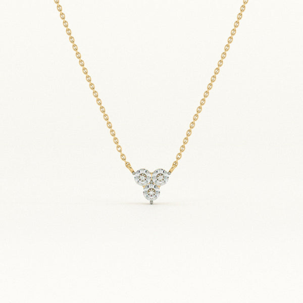 Trinity Glow 9KT 0.21 Carat Lab-Grown Diamond Necklace-1