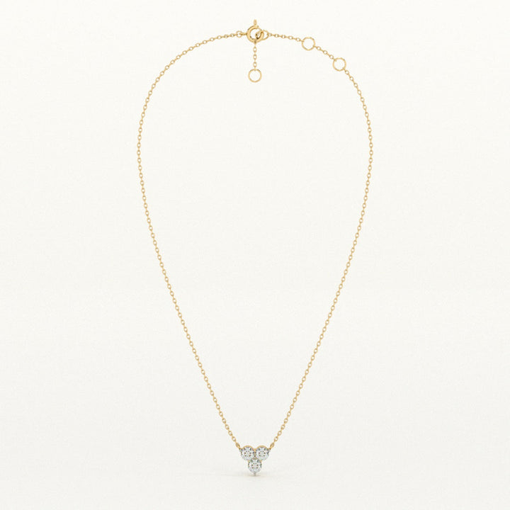 Trinity Glow 9KT 0.21 Carat Lab-Grown Diamond Necklace-4