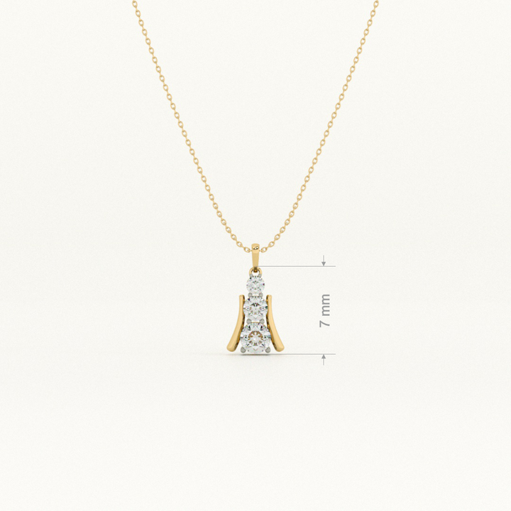 Initial Spark 9KT 0.26 Carat Lab-Grown Diamond Necklace-2