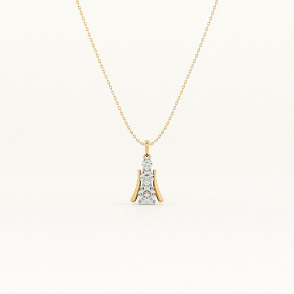 Initial Spark 9KT 0.26 Carat Lab-Grown Diamond Necklace-1