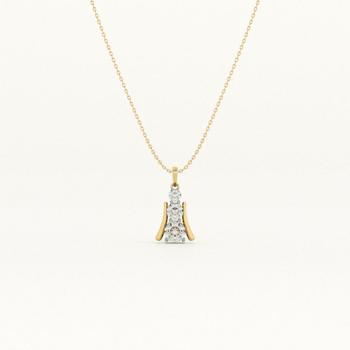 Initial Spark 9KT 0.26 Carat Lab-Grown Diamond Necklace-1