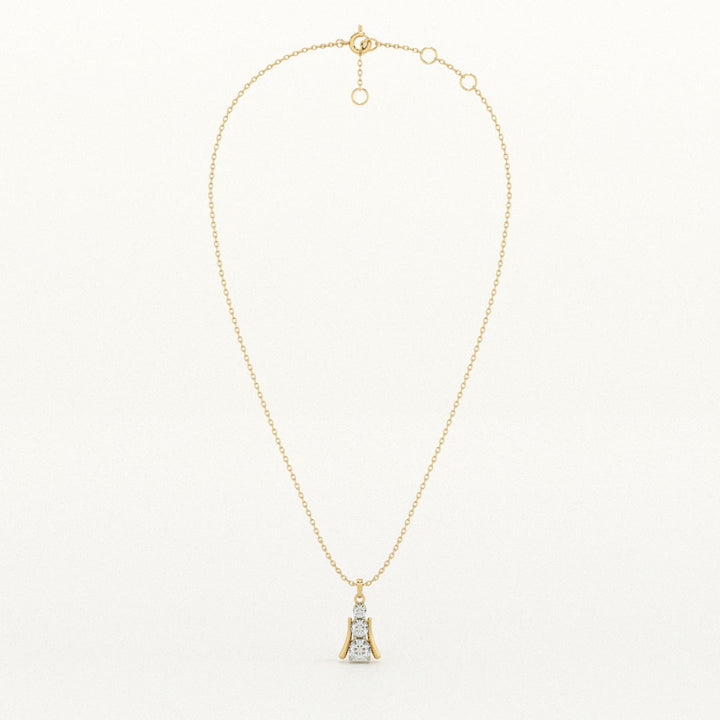 Initial Spark 9KT 0.26 Carat Lab-Grown Diamond Necklace-4