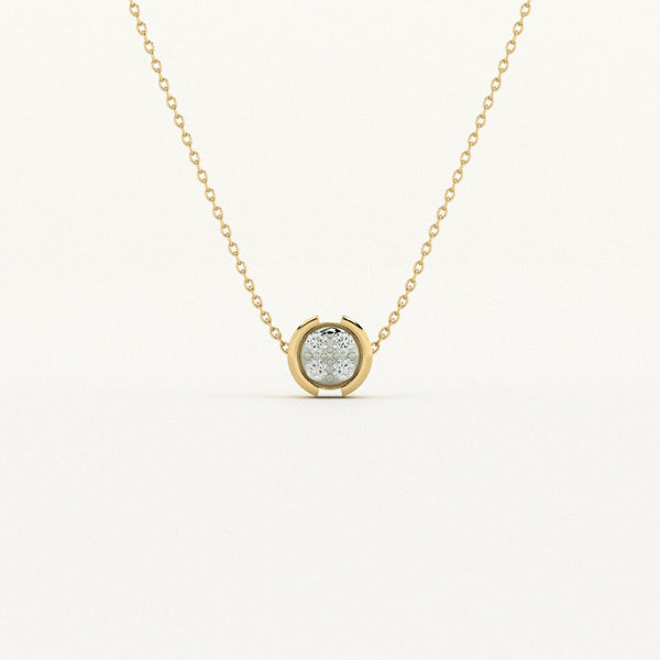 Eternal Frame 9Kt 0.06 Carat Lab-Grow Diamond Necklace-1