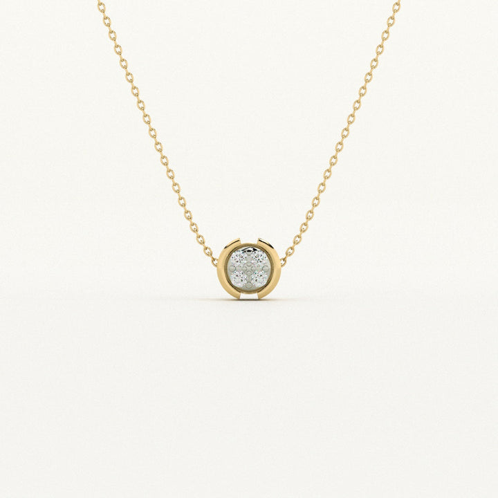 Eternal Frame 9Kt 0.06 Carat Lab-Grow Diamond Necklace-1