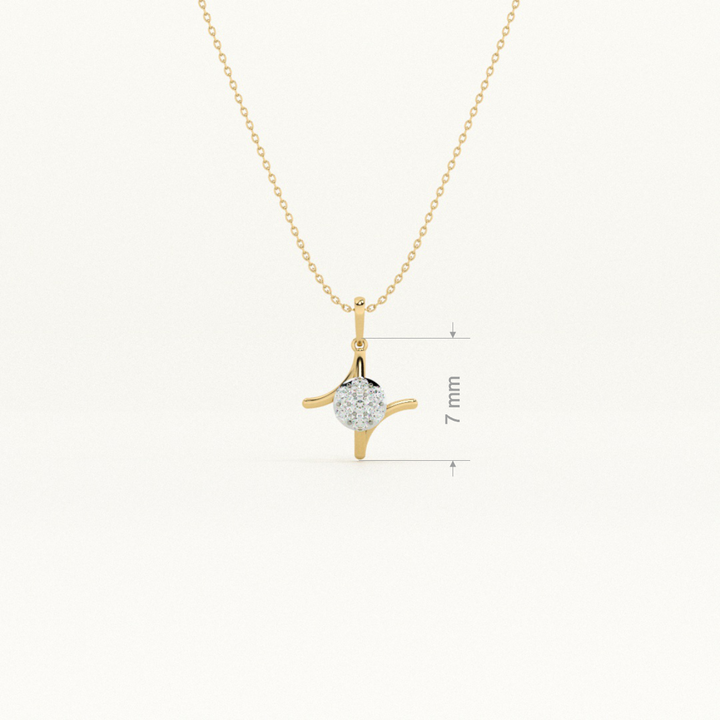 Charm Axis 9KT 0.04 Carat Lab-Grown Diamond Necklace-2