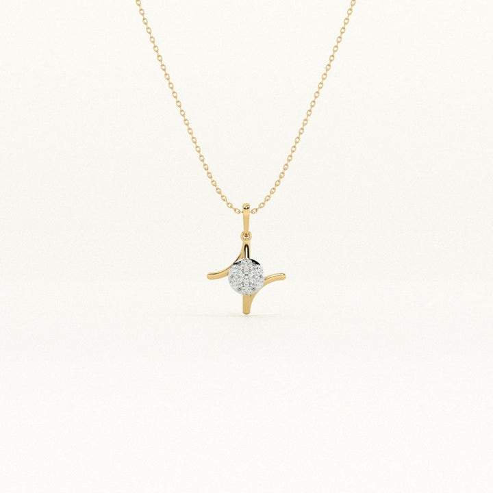 Charm Axis 9KT 0.04 Carat Lab-Grown Diamond Necklace-1
